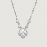 Clover Charm Necklace – Silver