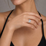 Luminous Butterfly Ring - Ice Blue