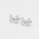 Luminous Butterfly Earrings - Ice Blue