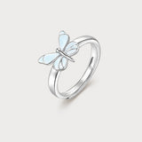 Luminous Butterfly Ring - Ice Blue