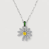 Emerald Daisy Necklace  – Diamond Edition