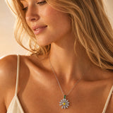 Emerald Daisy Necklace  – Diamond Edition